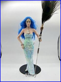 16 Scale 12 Action Figure Aqua Woman Dressed In Long Dress With Silver Straps