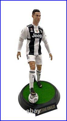 16 Scale 12 Cristiano Ronaldo Juventus Home Jersey Action Figure