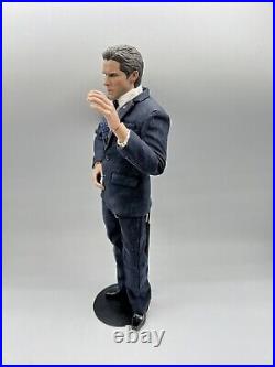 16 Scale Action Figure Christian Bale As Bruce Wayne? In Faded Blue Suite