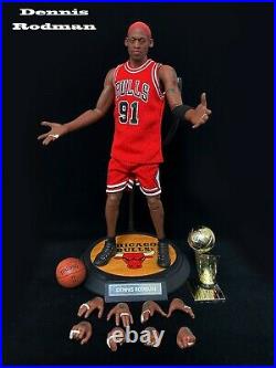 16 Scale Real Masterpiece NBA Dennis Rodman Action Figure Full Set New In Box