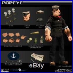 1/12 Scale Mezco Toyz Popeye the Sailor Man Action Figure With Accessories Toy