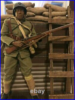 1/6 Scale 12 WW1 Harlem Hellfighter African American Infantry Custom WWI Figure