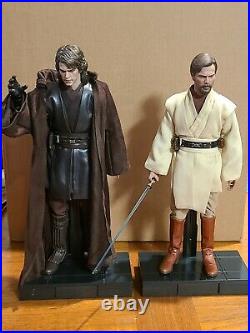 1/6 Scale Hot Toys Anakin Obi Wan Kenobi Revenge Of The Sith Star Wars Figure