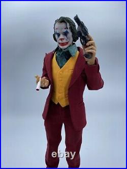 1/6 Scale Joker Joaquin Phoenix Action Figure With Red Suite Set + Gun