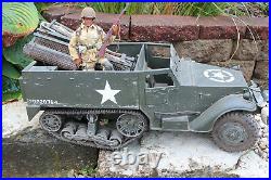 1/6 scale Custom Hasbro WWII US M3 Half Track Vehicle with Custom US Figure