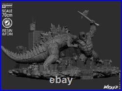3D Printed Fan Art Godzilla VS Kong Diorama Sculpture by Wicked