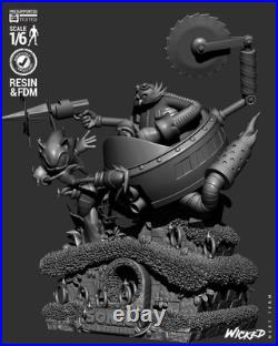 3D Printed Fan Art Sonic vs. Dr. Eggman Diorama by Wicked