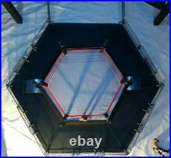 6 Sided Custom Toy Wrestling Ring Pro Action Ring Scaled WWE AEW WCW TNA