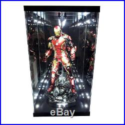 Acrylic Display Case Light Box for 1/4 Quarter Scale Iron Man Mark XLIII Figure