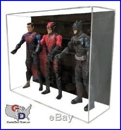 Acrylic Wall Mount Triple Action Figure Display Case Box 12 16 Scale 1/6