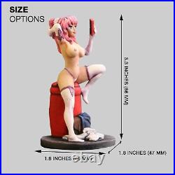 Action Figure Girl with Phone Collectible Miniature Painted 1/24 scale 80 mm