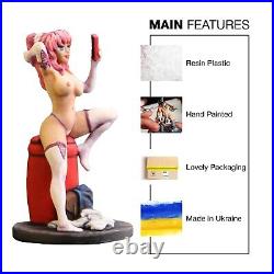 Action Figure Girl with Phone Collectible Miniature Painted 1/24 scale 80 mm