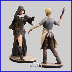 Action Figure Nun + Zombie Collectible Miniature Painted 1/24 scale 80 mm