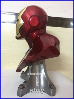 Avengers 11 Iron Man LED Half Bust Size Resin Statue Scale Iron Man MK3 Model