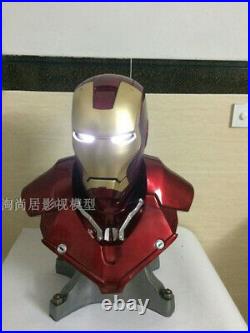 Avengers 11 Iron Man LED Half Bust Size Resin Statue Scale Iron Man MK3 Model