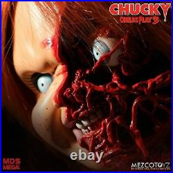 Child's Play Chucky Pizza Face 15 Mezco Talking Mega Scale Doll with Sound Prop