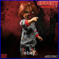 Child's Play Chucky Pizza Face 15 Mezco Talking Mega Scale Doll with Sound Prop