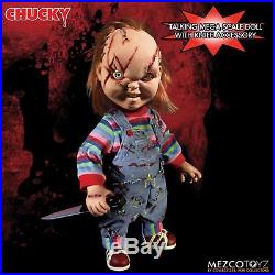 Child's Play Chucky Talking Scarred Mega Scale Doll with Sound 15 Mezco