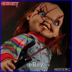 Child's Play Chucky Talking Scarred Mega Scale Doll with Sound 15 Mezco