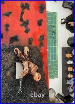 Custom 1/6 Scale Burned Anakin Action Figure And Diorama
