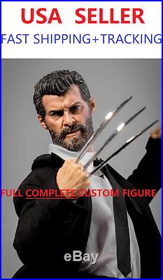 Custom 1/6 scale Logan Wolverine full complete figure black suit set with Claws