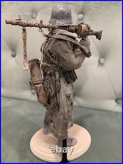 Custom Built Action Figure WW2 Skull 1/6 Statue Weathered Overcoat