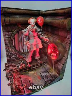 Custom DIORAMA Pennywise SEWER IT Dancing Clown 110 Scale -for 7 Action Figure