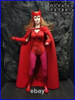 Customized 1/6 Scale Scarlet Witch Wanda Full Set Action Figure Doll Model