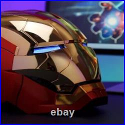 Golden MK5 Iron Man 11 Helmet AUTOKING Wearable Voice-control Cosplay Mask Gift