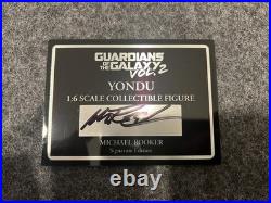 HotToys Yondu MMS436 Hand Signed Plaque Michael Rooker Autograph