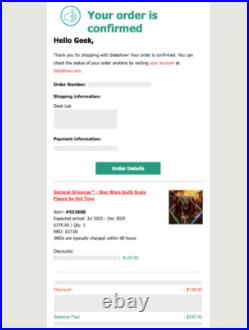 Hot Toys General Grievous Sixth Scale Star Wars Figure MMS760D67 PRE ORDER