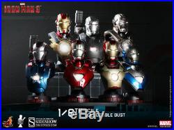 Hot Toys Iron Man 3 Deluxe Collectible Busts Set (8 Piece) 1/6 Scale Figure New