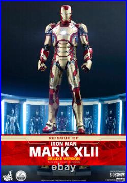 Hot Toys Iron Man 3 Mark XLII 1/4 Quarter Scale Figure Deluxe Version In Stock