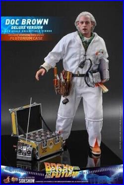 Hot Toys MMS610 BTTF Doc Brown Deluxe Version 1/6 Scale Figure In Stock DBL BOXD
