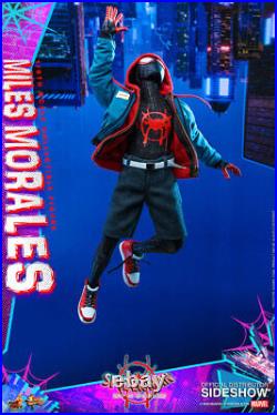 Hot Toys Spider-Man Into the Spider-Verse Miles Morales 1/6 Scale Figure On Hand