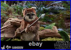 Hot Toys Star Wars Wicket Ewok 1/6 Scale Figure Endor ROTJ Return of the Jedi
