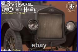 INFINITE STATUE Laurel & Hardy on Ford Model T 112 Scale Figure Set NEW SEALED