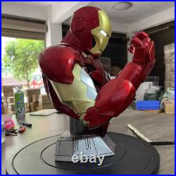 IronMan MK6 12 LED Bust Statue Model Collectible Figurine Decor Ornament