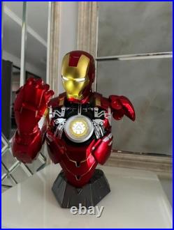 IronMan MK6 12 LED Bust Statue Model Collectible Figurine Decor Ornament