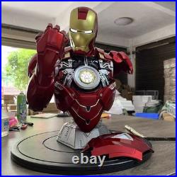 IronMan MK6 12 LED Bust Statue Model Collectible Figurine Decor Ornament