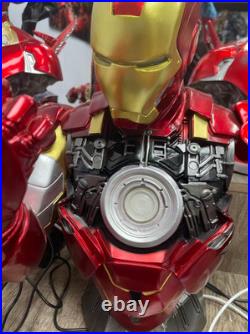 IronMan MK6 12 LED Bust Statue Model Collectible Figurine Decor Ornament