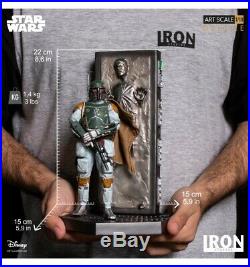 Iron Studios Star Wars Boba Fett & Han Solo in Carbonite BDS Art Scale