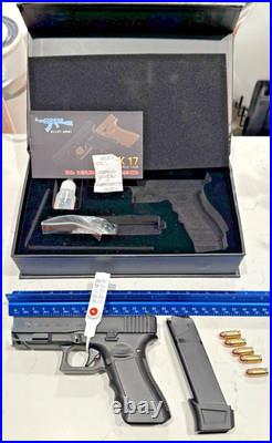 MINI 12 Scale 17 GEN5 In Black With 2 Tone CNC Bullets & Silencer Metal Gun Laser