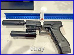 MINI 12 Scale 17 GEN5 In Black With 2 Tone CNC Bullets & Silencer Metal Gun Laser