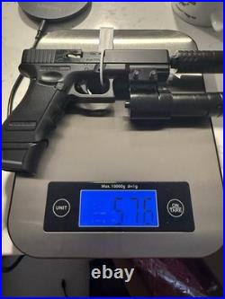 MINI 12 Scale 17 GEN5 In Black With 2 Tone CNC Bullets & Silencer Metal Gun Laser