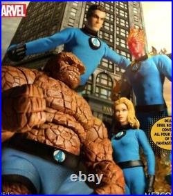 Mezco Marvel Fantastic Four Deluxe Steel 1/12 Scale Action Figure Boxed Set