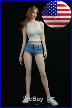 PHICEN 1/6 Scale Asian Female Seamless PALE Figure Doll HEAD & BODY Set USA