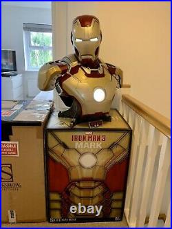 Sideshow Collectables Iron Man 3 MK42 Mark 42 11 Scale Life Size Bust Statue