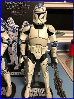Sideshow Star Wars Clone Troopers Echo and Fives 1/6 Scale US seller
