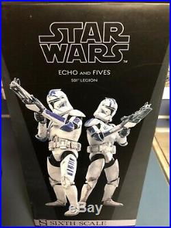Sideshow Star Wars Clone Troopers Echo and Fives 1/6 Scale US seller
